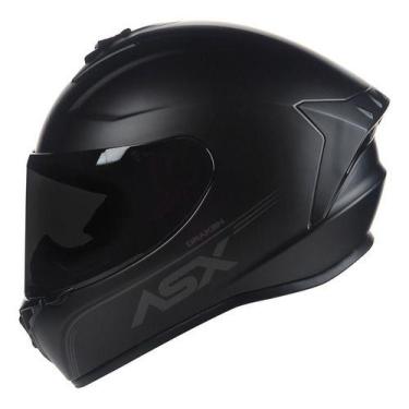Imagem de  Capacete Fechado Asx Moto Esportivo Draken Preto Fosco, Preto, 62-XL