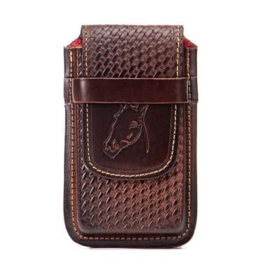 Imagem de Capa De Couro Premium Bainha Para Celular Modelo Novo - Club21 Country