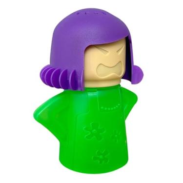 Imagem de Limpador de microondas, limpador de micro-ondas, equipamento de limpeza a vapor de alta temperatura, ferramenta desodorizada, fácil de limpar a vapor cru, adicione vinagre e água Mamãe irritada (verde)