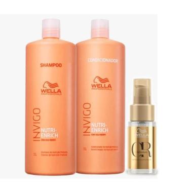Imagem de Kit Enrich Shampoo, Cond 1L e Oil Reflections 30ml - Wella Professiona