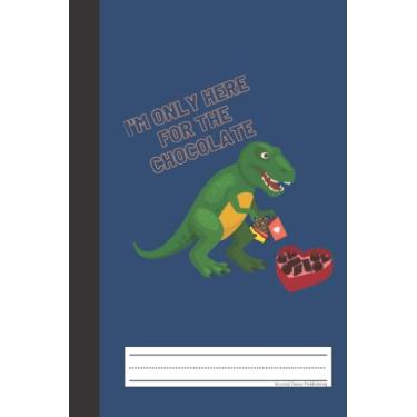 Imagem de Primary Composition Book: Dinosaur Valentine's Day Blank Lined Journal