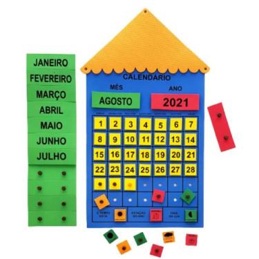 Imagem de Painel Sala De Aula Calendário Do Mês Em E.v.a 45x69 - CRIATIVA MATERI