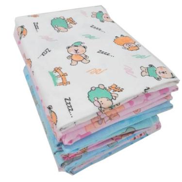 Imagem de 10 Cueiros Estampados 80x60cm - Super Barato - Dugu, Neutro