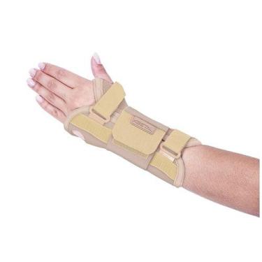 Imagem de Munhequeira Com Tala E Tiras Bilateral KSN031 Kestal, M, Bege