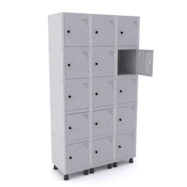 Imagem de Armário Guarda Volume Locker Roupeiro 15 Portas Aço GRP 503/15 - Pandi