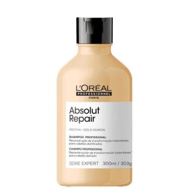 Imagem de Shampoo Loreal Absolut Repair Gold Quinoa + Protein 300Ml - L'oreal