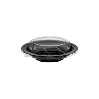 Imagem de G-261 Saladeira Ideal Preta C/ Tampa 1.000ml. C/120 Un. (Galvanotek) -