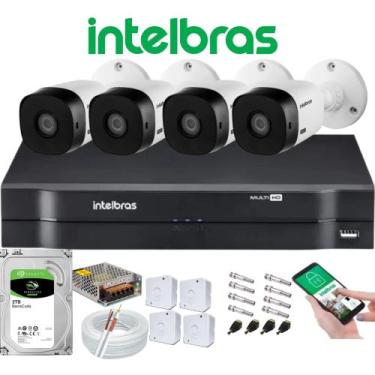 Imagem de Kit 4 Camera de Segurança Intelbras Alta Resolução 1120 Vhl Hd 1TB+4 C