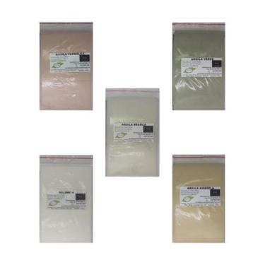 Imagem de Kit Argila 500G Vermelha Verde Branca Dolomita Amarela - Pem Cosmético