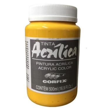 Imagem de Tinta Acrílica Corfix 500ml G1 Escolha a Cor , AMARELO ESCURO