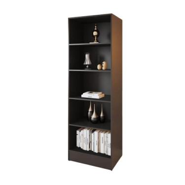 Imagem de Estante Livreiro Mirage com 4 Prateleiras Viero Cor Preto - Estrela Mó