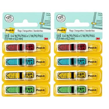 Imagem de 3M Post-it: Bandeiras De Seta 'Assine Aqui' Multicolorido, 240 Unidades