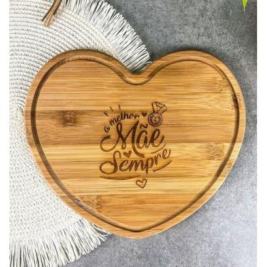 Imagem de Presente de Dia das Mães - A Melhor Mãe Sempre - Tábua de Coração em B