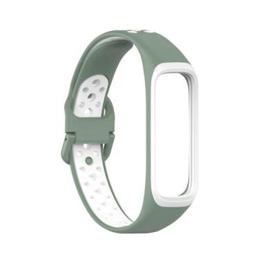 Imagem de Pulseira de Silicone Esportiva Para Galaxy Fit2 r220 Verde com Branco 