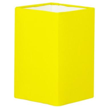 Imagem de Cúpula Quadrada de Abajur Tecido Amarelo 12x20cm - MARRYLUZ
