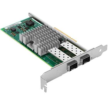Imagem de Euqvos Placa de rede de 10 GB para chip Intel X520-DA2/ X520-SR2 82599ES, PCI Express 2.0 X8, duas portas SFP+, adaptador de rede de 10 Gigabit (NIC) para Windows Server/Vista, Linux, Freebsd, VMware