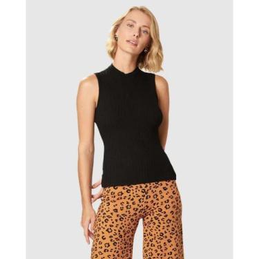 Imagem de Blusa Regata Feminina Canelada Malwee Ref. 66036, Preto, M