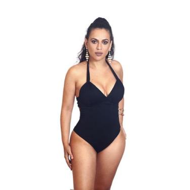 Imagem de Maiô Frente Única de Bojo Cortinão - Estigma, 46, Preto