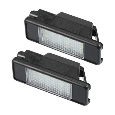 Imagem de X AUTOHAUX 1 par de luz de placa de carro de LED, lâmpada branca de substituição sem erros, para Peugeot 207 2006 para Peugeot 207 CC 2007