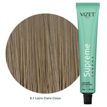 Imagem de Coloração Supreme Chroma 8.1 Loiro Claro Cinza 50gr Vizet