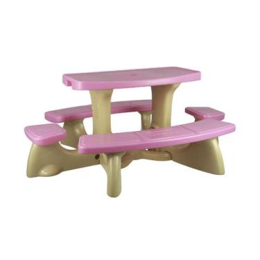 Imagem de Mesinha Infantil de Plástico para Pic-Nic Freso 8 Lugares Rosa, Rosa b