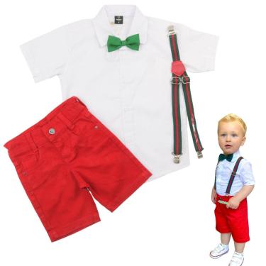 Imagem de Kit Roupa Social Bebê Menino Casamento Batizado Festa Evento