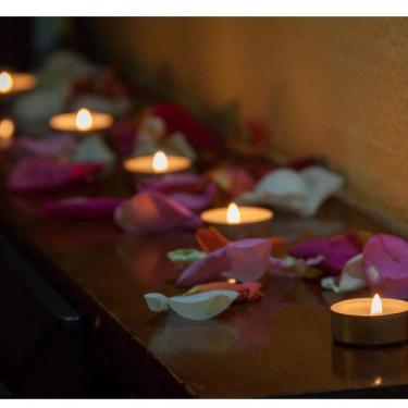 Imagem de Kit 50 Velas Rechaud Decoração Casamento Suporte Alumínio - Home Goods