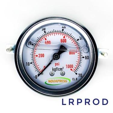 Imagem de Manômetro horizontal -diam.63mm (2. 1/2 ) com escala de 0-70 KGF/CM2 x