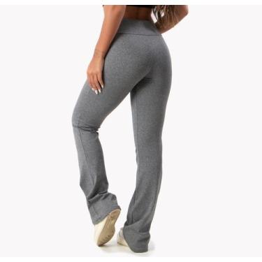 Imagem de Calça Flare Feminina Bailarina Suplex Boca de Sino Cintura Alta - blee