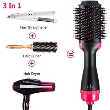 Imagem de Escova Alisadora 3 Em 1 Elétrica Quente 127v Hair Profit - Eu.preciso.