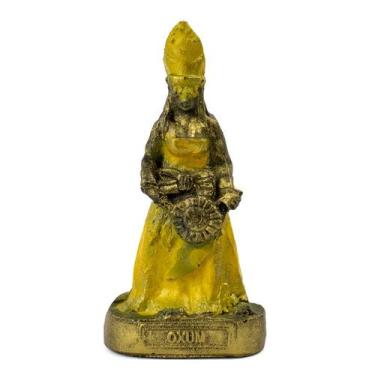 Imagem de Escultura Oxum Dourada Vintage Resina 10 cm - Lua Mística - 100% Origi