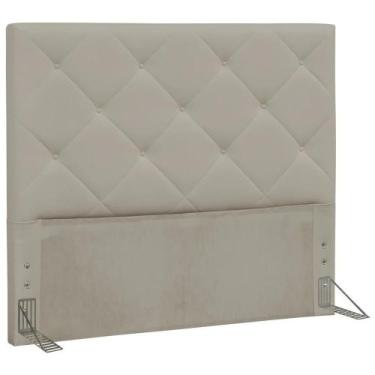 Imagem de Cabeceira Box Solteiro Italia 90 cm Suede Bege - MD Poltronas