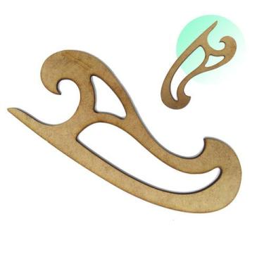Imagem de Régua Curva Francesa 1106 Mdf Costura Modelista Patchwork - Levolpe
