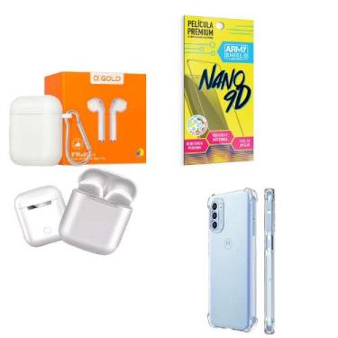 Imagem de Kit Fone Sem fio + Capinha Motorola G52 + Película 9D - AGold