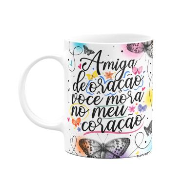Imagem de Caneca Amizade - Amiga de oração mora no meu coração