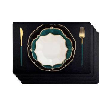 Imagem de 20 Jogo Americano COURO  Impermeável Limpa Facil para MESA - GENERTOY,