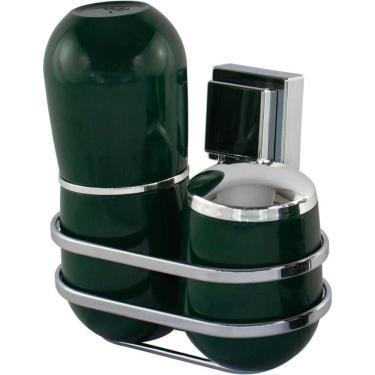 Imagem de Suporte Porta Algodão e Escova Aramado Piatina Fixação ventosa