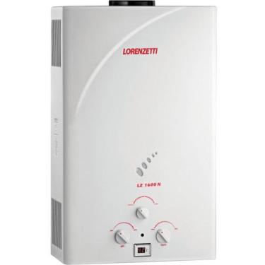 Imagem de Aquecedor De Água A Gás Lorenzetti Lz 1600 N 15 Litros - GLP, Branco