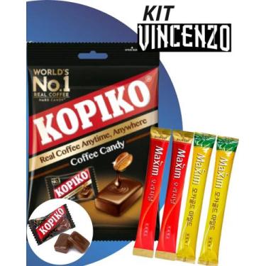 Imagem de Kit vicenzo (1 pacote de bala kopiko + 2 maxim's coffee + 2 maxim's mo