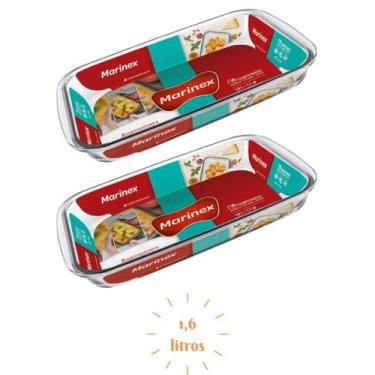 Imagem de Conj 2 Travessa Retangular Vidro 1,6L Forno Freezer Nadir - Nadir Figu