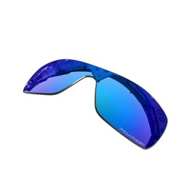 Imagem de Lentes de substituição OOWLIT compatíveis com óculos de sol Oakley Batwolf, Ice Polycarbonate Combine8™ Polarized, One Size