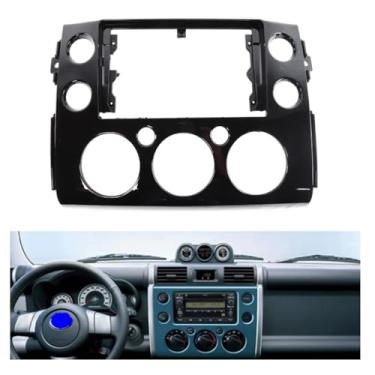 Imagem de Serve para Toyota FJ Cruiser 2007-2018 Preto Carro Rádio Estéreo Fáscia Quadro Duplo DIN 23 cm Painel Instalação Kit de Montagem