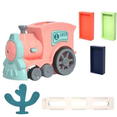 Imagem de Conjunto de trem automático, brinquedo de trem automático,Empilhando brinquedos de blocos de trem - Crianças treinam brinquedos conjunto de brinquedos de jardim de infância com música e iluminação par
