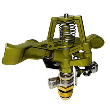 Imagem de 0 ° -360 ° Kirsite Padrão Ajustável Chuva Pássaro Jardim Aspersor de Impacto Gramado Agrícola Spray de Latão 4 'Bocal 10-15m Distância da Água