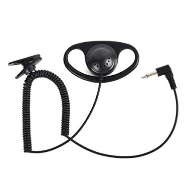 Imagem de Ouça/Receba apenas 3,5 mm fone de ouvido em formato de D Walkie Talkie fone de ouvido rádio Ham compatível com Motorola Icom rádio bidirecional