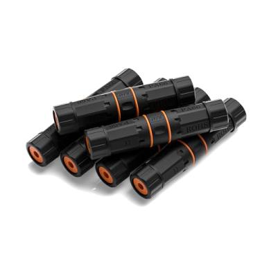 Imagem de Dingsun Acoplador RJ45, acoplador Ethernet em linha, adaptador Cat5, cabo de rede estendida compatível com Cat5/Cat5e / Cat6 / Cat7 (à prova d'água RJ45 6pack, laranja)