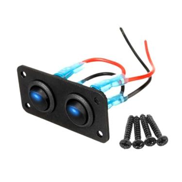 Imagem de JicSuXi Painel de interruptores basculantes multiuso à prova d'água liga/desliga interruptor de controle de botão de alternância de balancim painel de, B