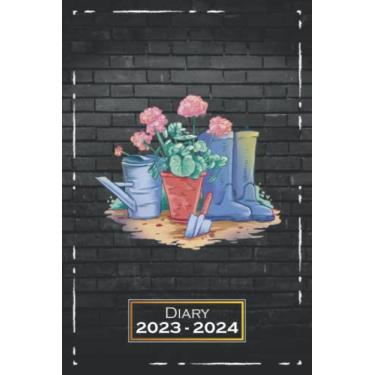 Imagem de Diary 2023-2024: Softcover, A5 (6x9) | One Week on a Double Page | From Monday to Sunday | Weekly Planner | Garden Gardener Motive | qb1