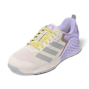 Imagem de adidas Tênis de treinamento feminino Dropset 3, Branco giz/prata halo/tom violeta, 44