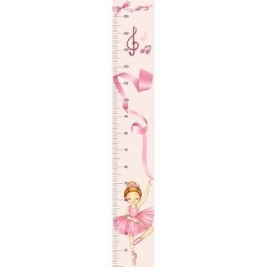 Imagem de Adesivo de Parede Bailarina Bale Regua Crescimento Infantil 150x25cm